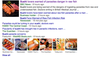 Illustration for article titled Media Goes Apeshit After One Guy Gets Sick Off of Sushi
